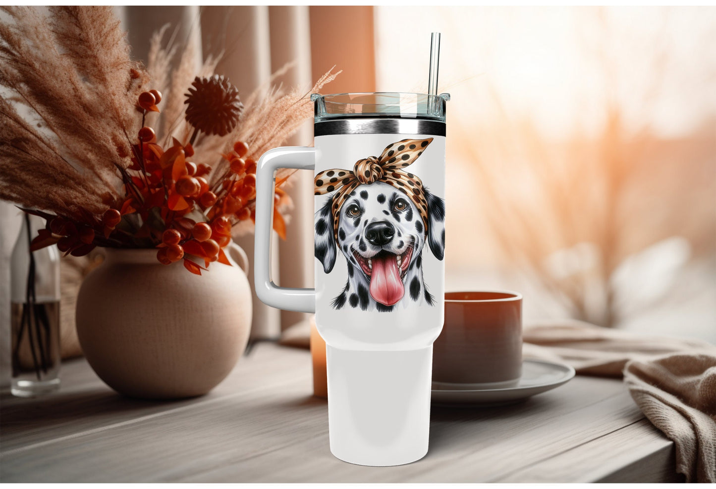 UVDTF Wrap Cute Dalmatian 16oz Can Glass Wrap  Mug Tumbler, Dog Mom, Ready to apply, Permanent Adhesive Waterproof, Add on a Cup
