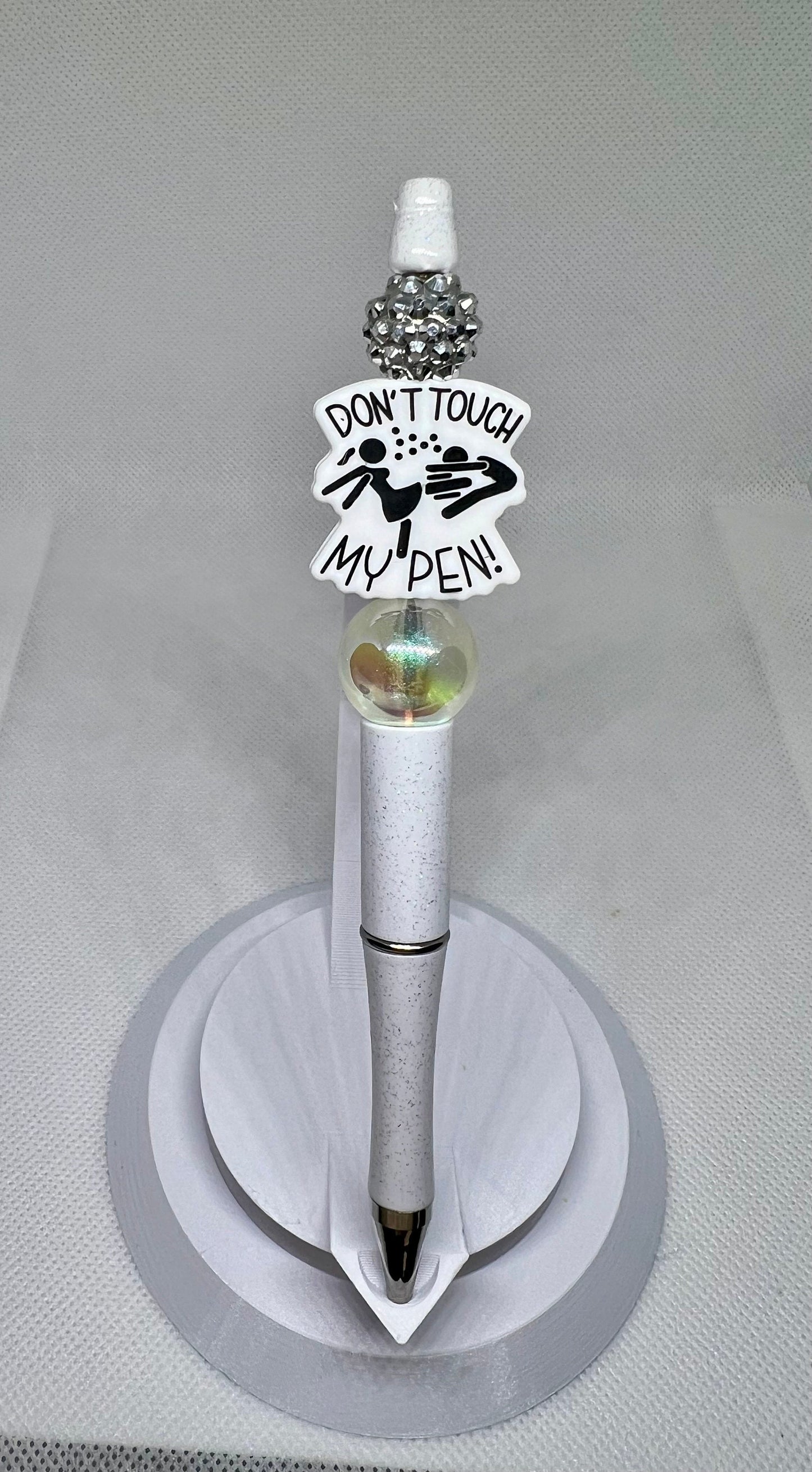 Beaded Pens, Don’t Touch My Pen, Fun Pens Acrylic  Beads, Beaded Pen, Retractable Ink Pen, Gifts