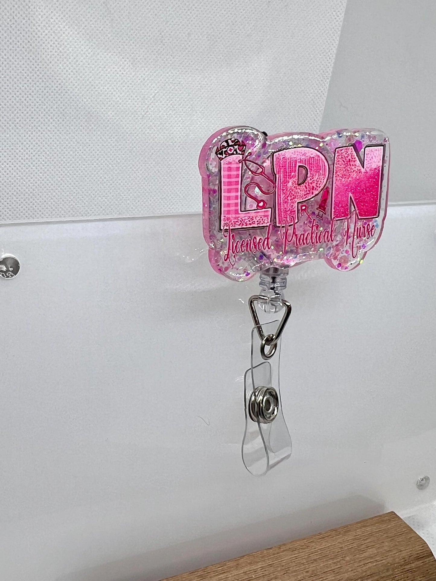 LPN Acrylic Blank Decal Set, Nurse Badge, DIY Badge Reels, UVDTF sticker, Unfinished Badge Reel, Badge Reel Blanks