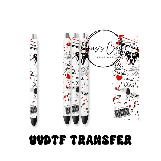 UVDTF Pen Wrap Dogs, Ready to apply, Permanent Waterproof Adhesive