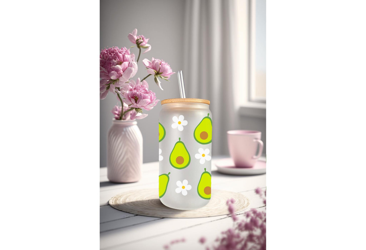 UV DTF Wrap Avocado & Daisy