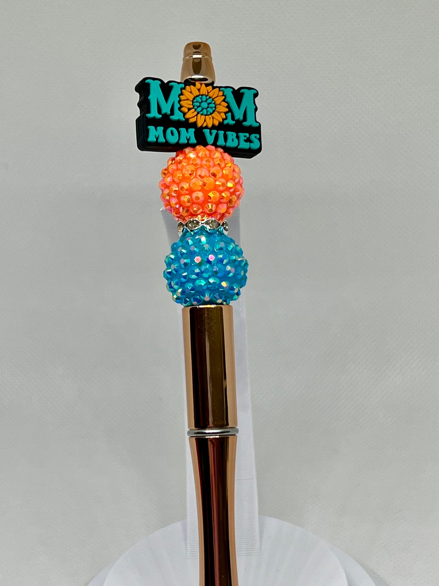 Mom Vibes Beaded Pen, Refillable Ink Pen, Sarcastic Pen, Fun Pens Acrylic Beads, Custom Pen, Retractable Ink Pen, Gifts, Graduation