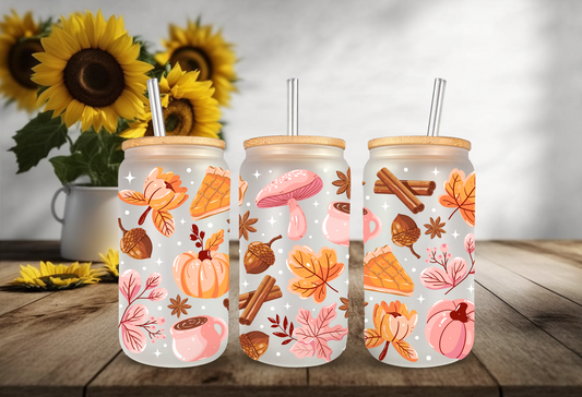 UVDTF Wrap In My Cozy Fall 16 oz Can Glass, Mug, Tumbler, Ready to Apply, Permanent Waterproof Adhesive