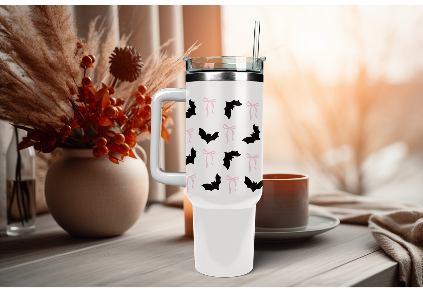 UVDTF Wrap Halloween Bats and Bows 16oz Can Glass, Mug /tumbler, Ready to Apply, Permanent Waterproof Adhesive