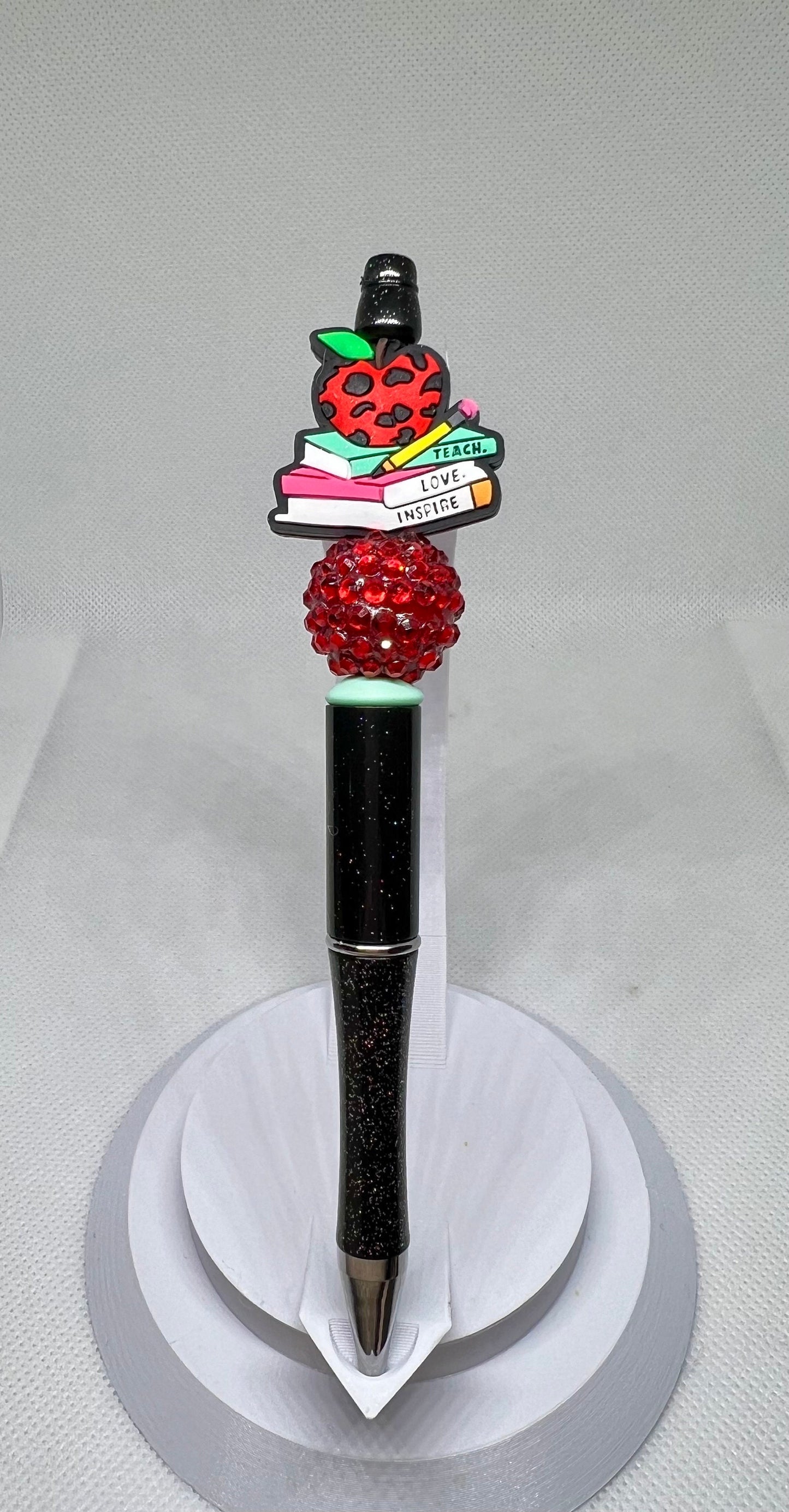 Beaded Pens, Teach Love Inspire Books , Fun Pens Acrylic  Beads, Beaded Pen, Retractable Ink Pen, Gifts