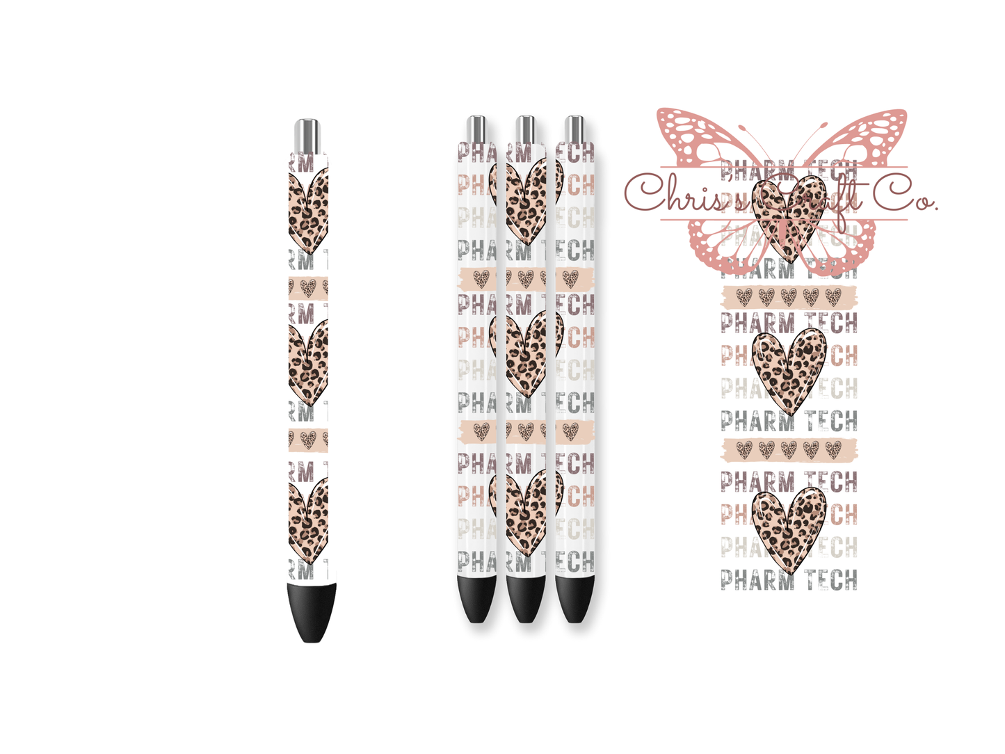 UVDTF Pen Pharmacy Tech, Pharmacist Wrap, Ready to apply, Permanent Waterproof Adhesive