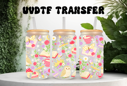 UVDTF Wrap Fantasy Book Lover  for 16oz Mug Tumbler, Ready to apply, Fruit Wrap, Permanent Waterproof Adhesive