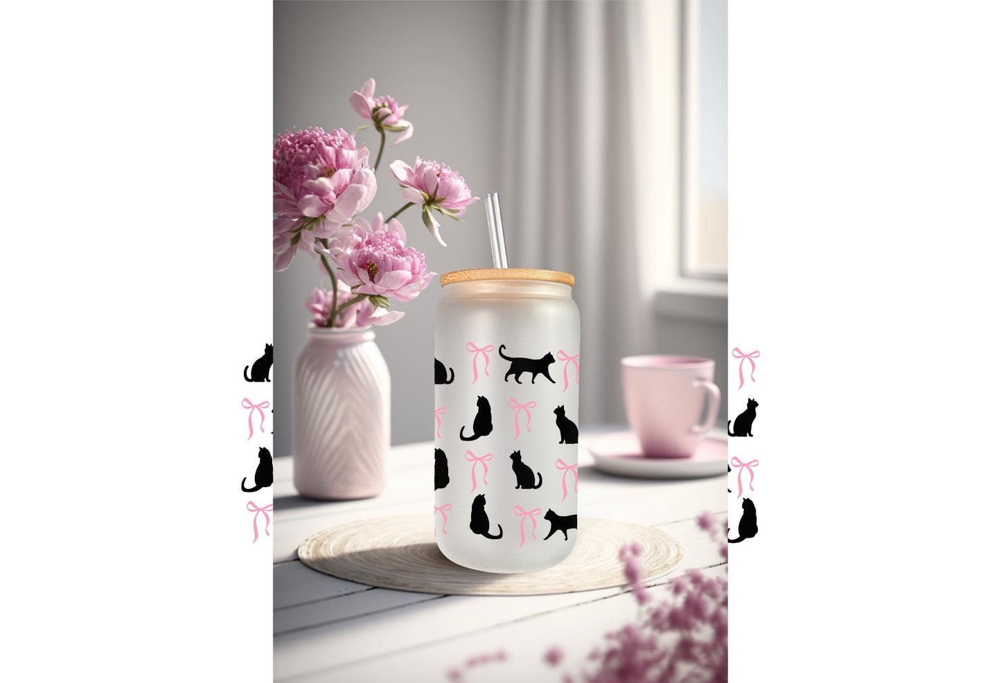 UVDTF Wrap Cat Coquette, Black Cat Wrap