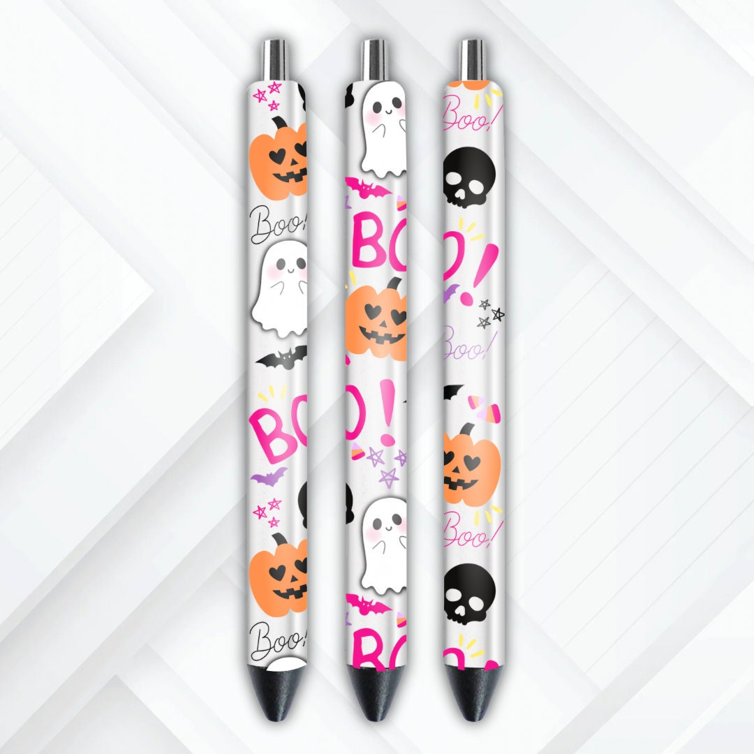 UVDTF Pen Wrap Boo Pumpkin Ghost, Halloween Pen