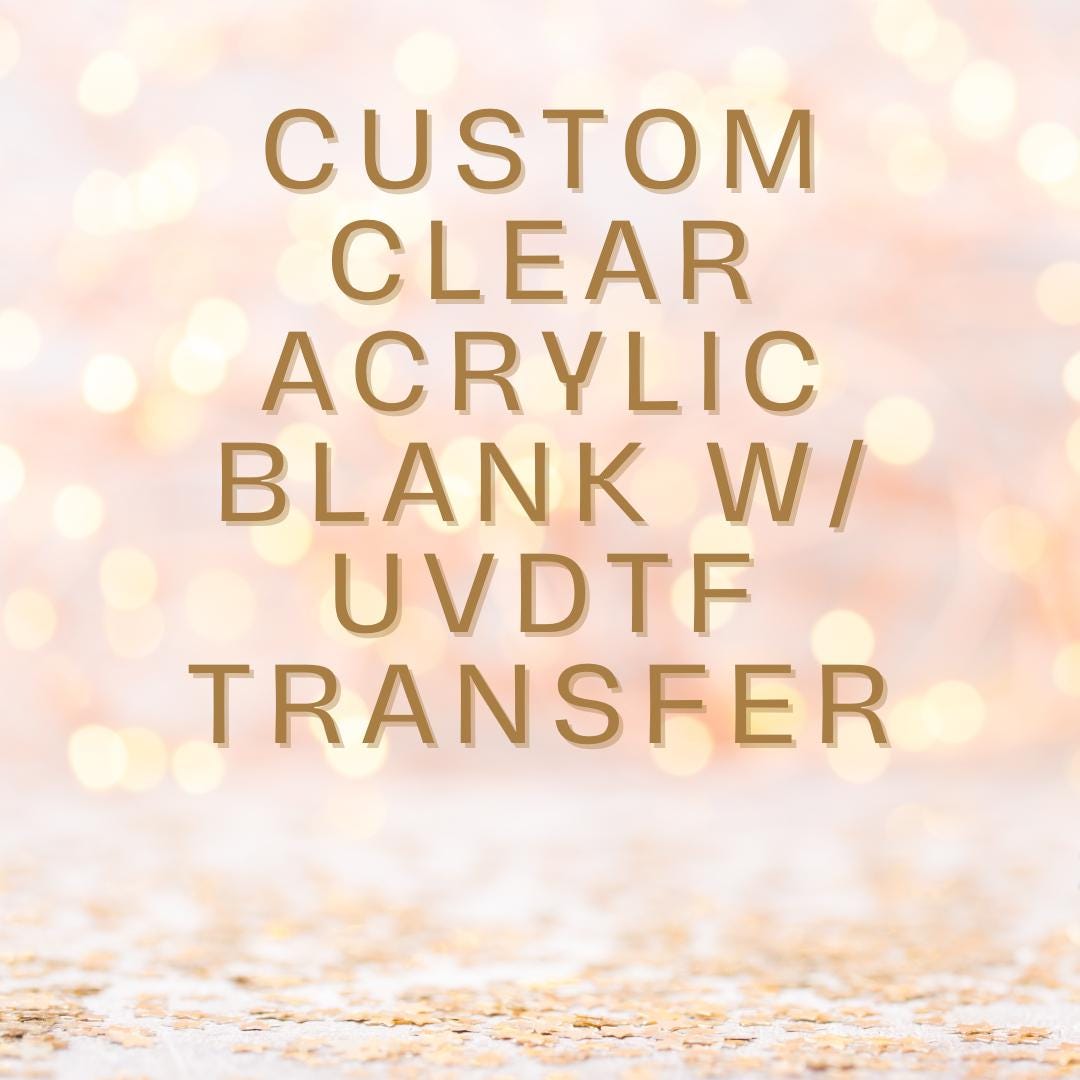 Custom Acrylic Blank UVDTF Decal Set, DIY Badge Reels, Unfinished Badge Reel