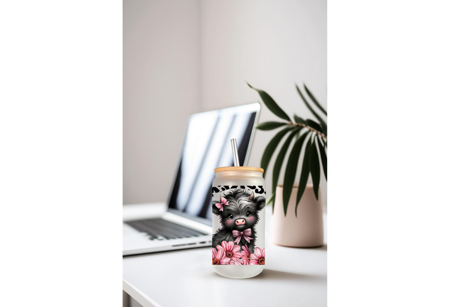 UVDTF Wrap Highland Cow Daisy Leopard Print 16oz Can Glass Mug Tumbler Wrap, Geese Wrap, Ready to apply, Permanent Adhesive