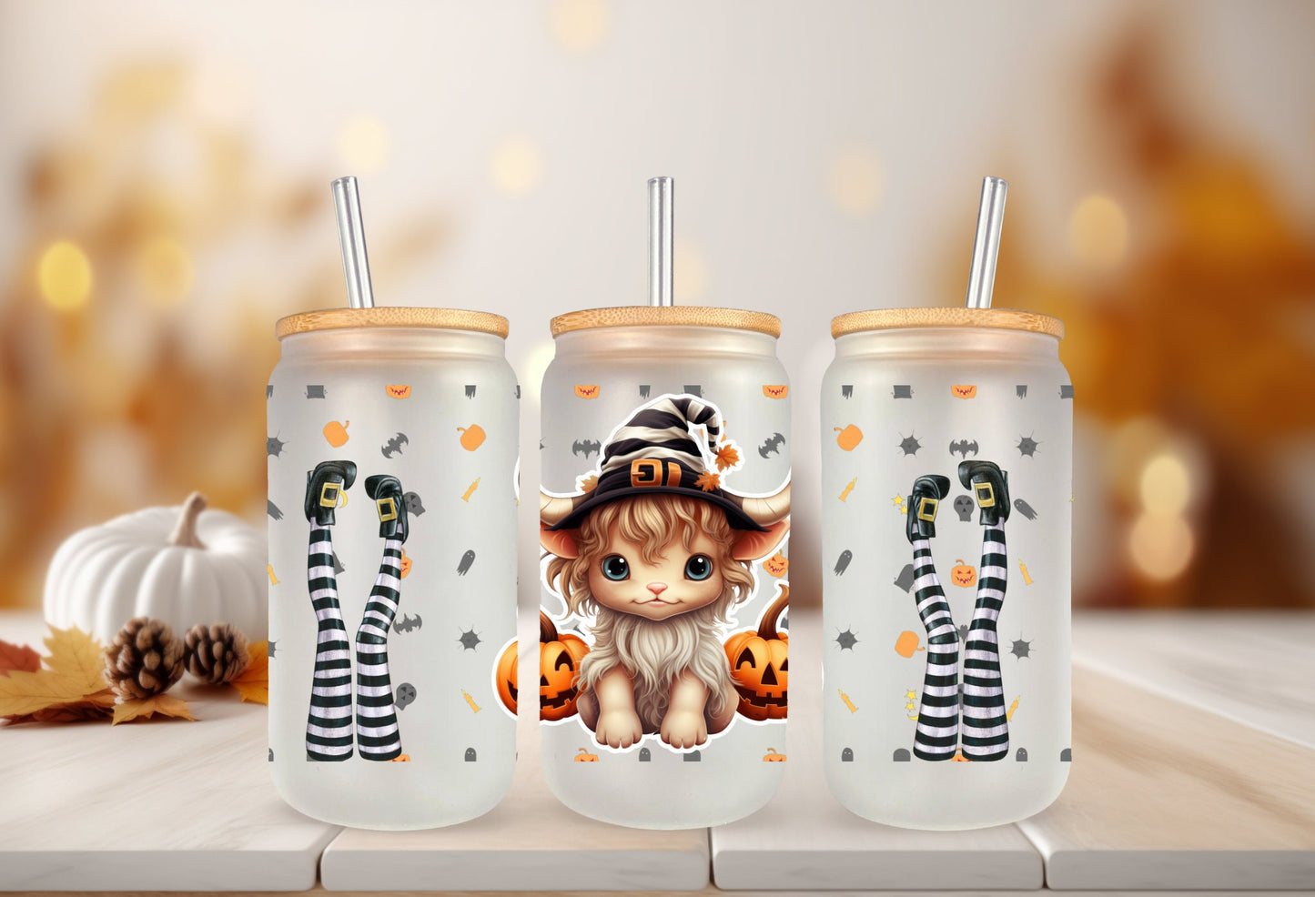 UVDTF Wrap Witch Cow Spider Pumpkin