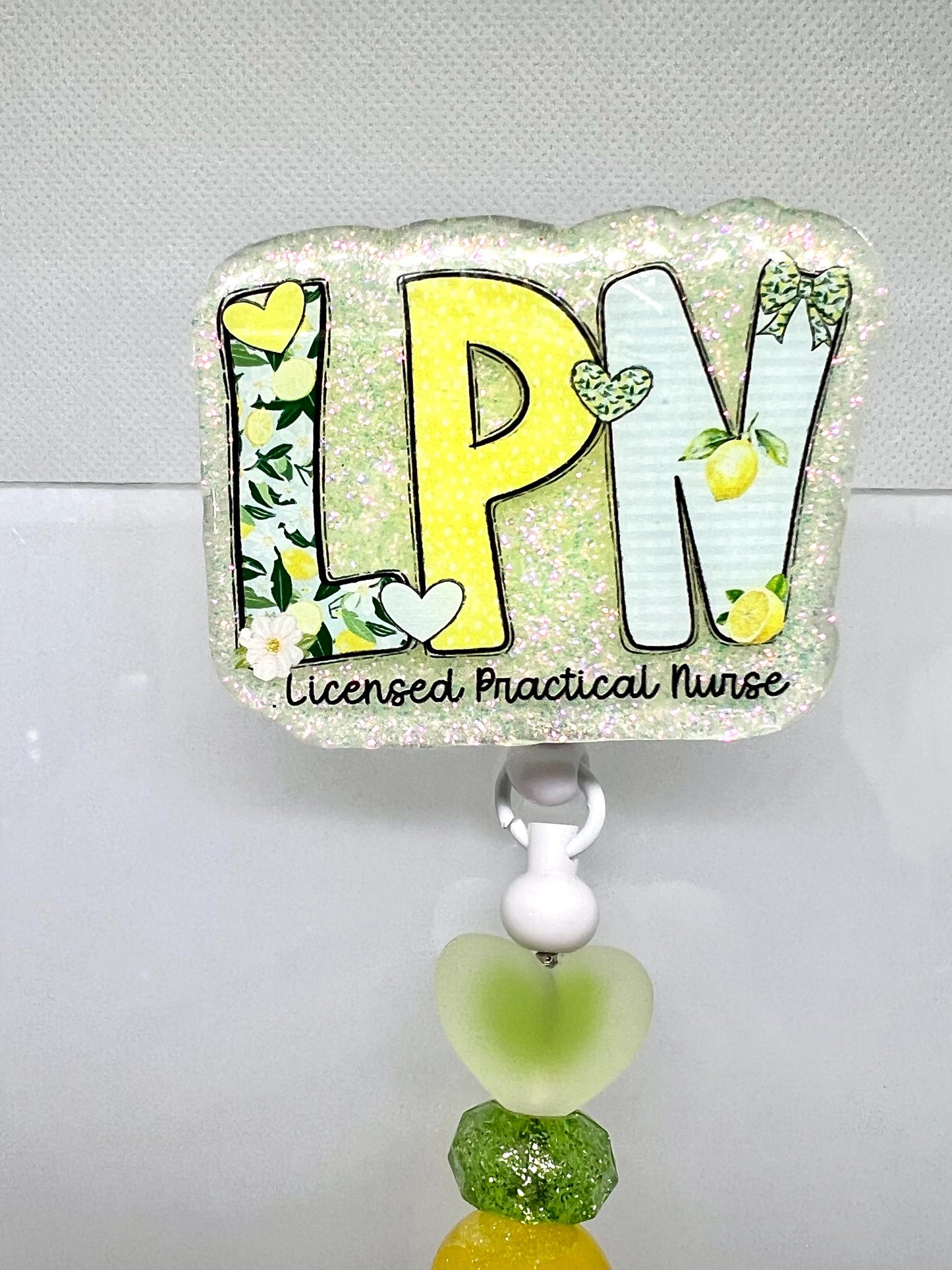 Acrylic Blank LPN Lemons UVDTF Decal Set,  Nurse Badge, Diy Badge Reels, UVDTF sticker, Unfinished Badge Reel, Badge Reel Blanks