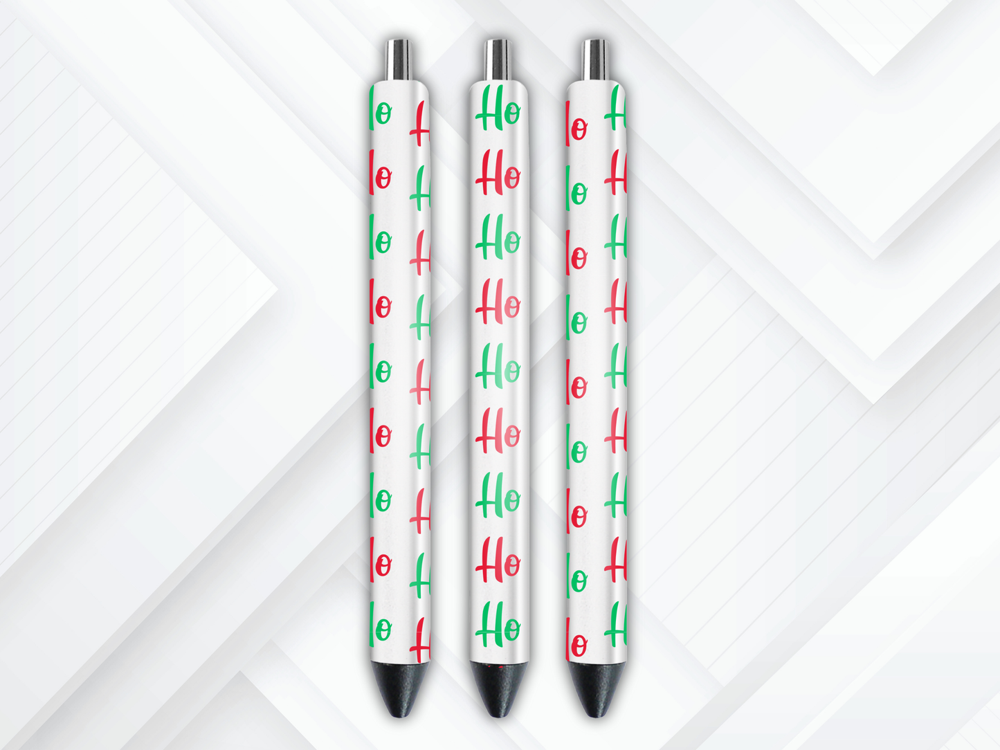 UVDTF Pen Wrap Ho Ho Ho, Christmas Design, Ready to Apply, Permanent Waterproof Adhesive