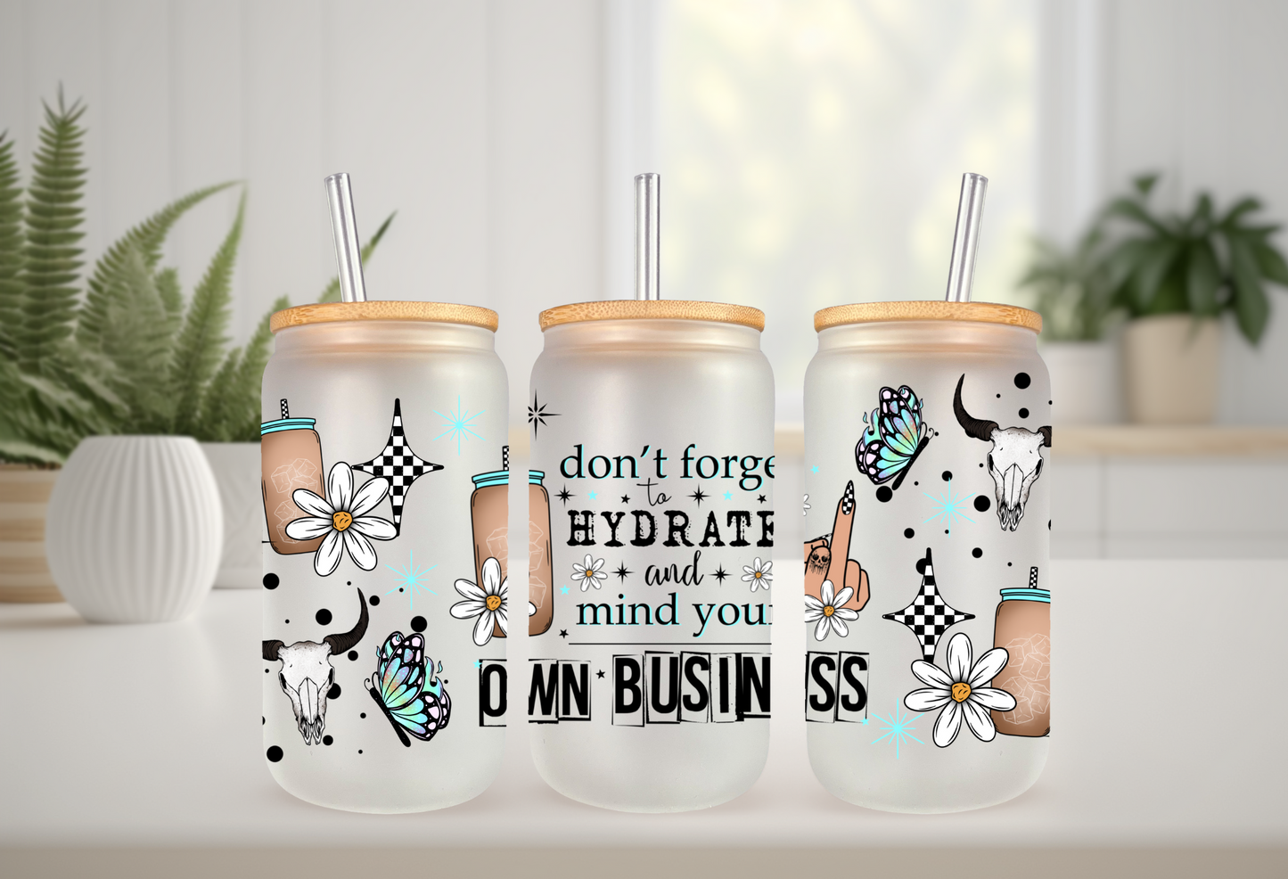 UVDTF Wrap Sarcastic Funny 16oz Can Glass Mug Tumbler, Ready to apply, Permanent Waterproof Adhesive