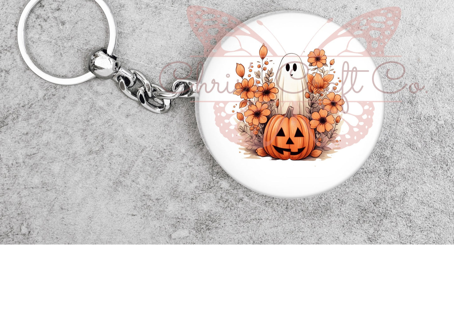 UVDTF Decal Pumpkin Floral Ghost 16oz Can Glass Mug Tumbler, Fall Decal, Ready to Apply, Permanent Waterproof Adhesive, add on a cup