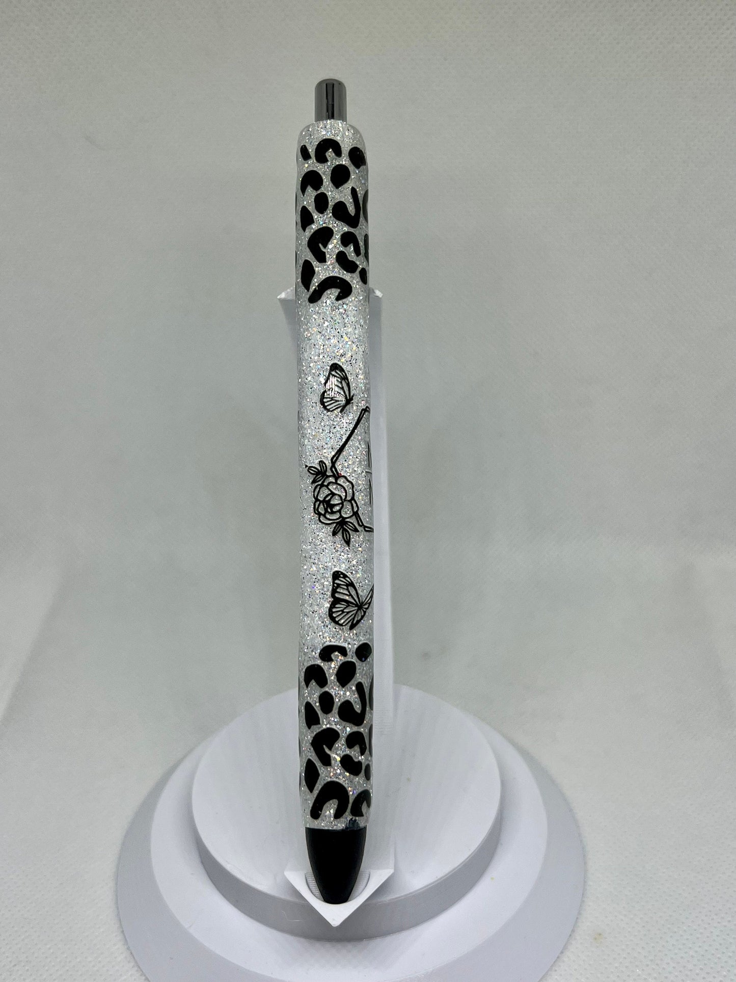 Leopard Mama White Glitter Pen, UV Resin Pens, Mom Gifts, Nurse Gift, Teacher Gift, Gift ideas