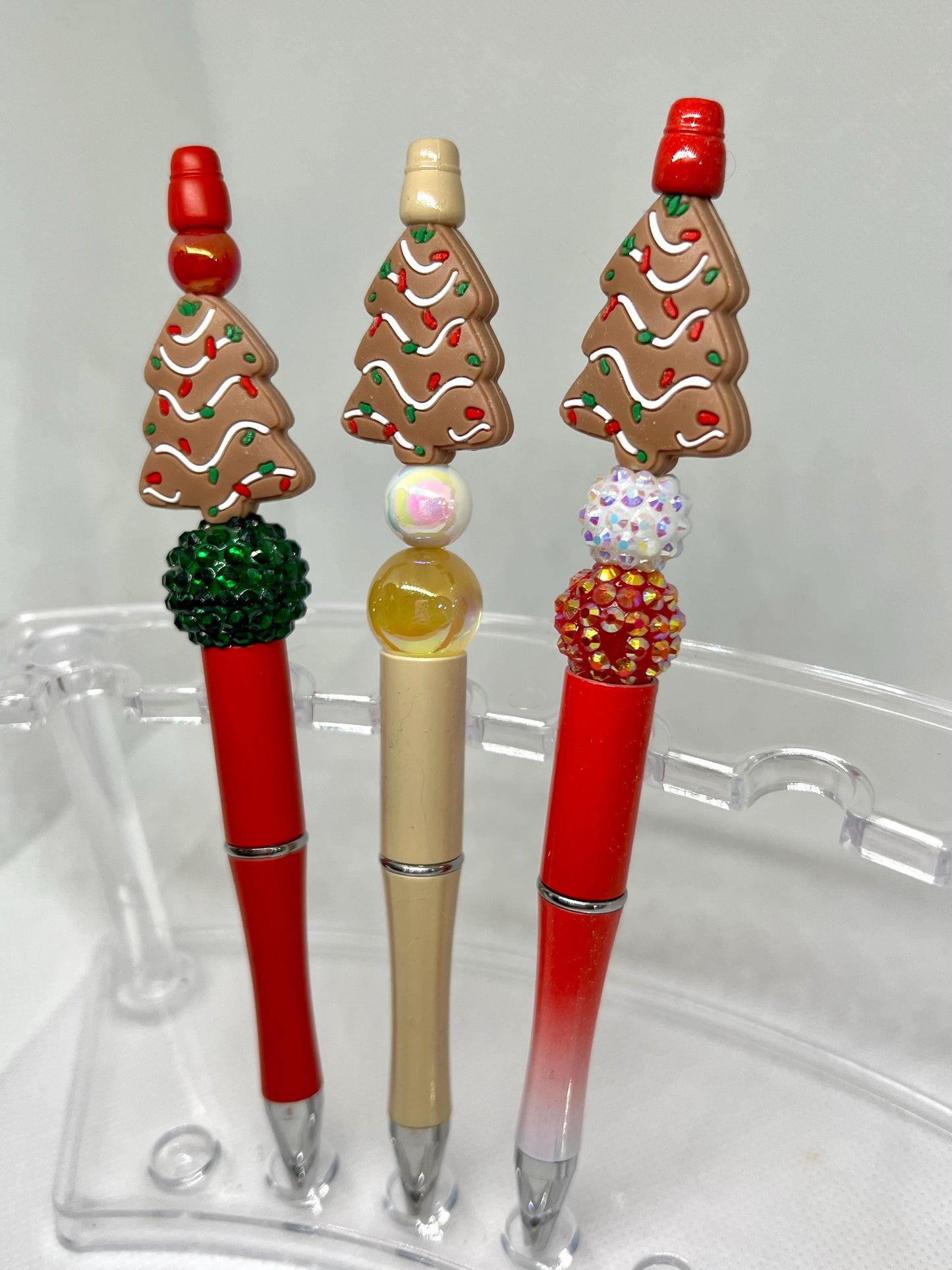 Beaded Pen Christmas Tree Cakes Ink Pen, Christmas Cake Pen, Nurse Gifts, Teacher Gifts, Graduation Gifts, Gifts for Her, Retractable Pen