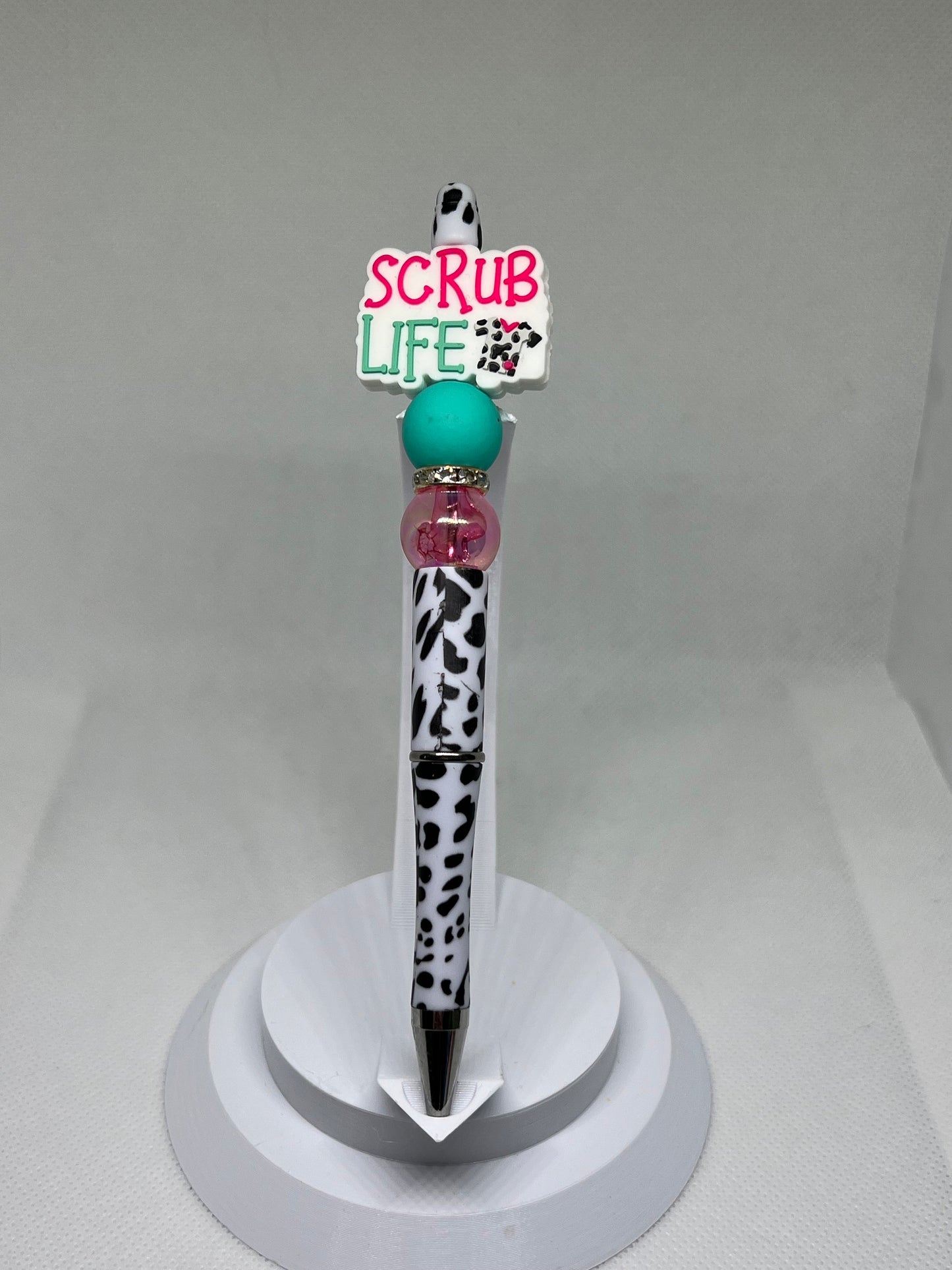 Scrub Life Nurse Beaded Pen, Sarcastic Pen, Fun Pens Acrylic Beads, Custom Pen, Retractable Ink Pen, Graduation