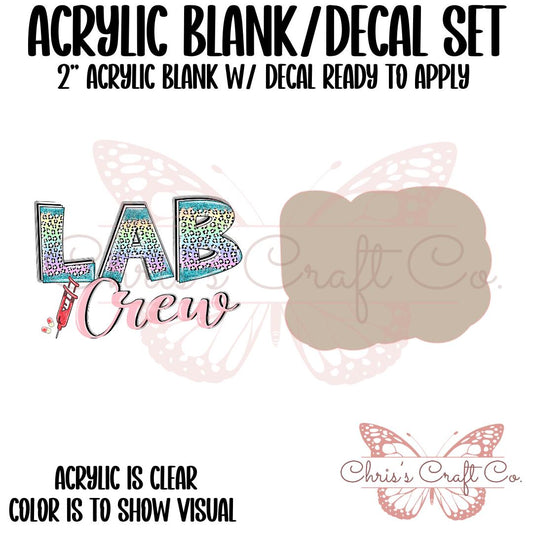Lab Crew Acrylic Blank Decal Set, Phlebotomist Badge, DIY Badge Reels, UVDTF sticker, Unfinished Badge Reel, Badge Reel Blanks