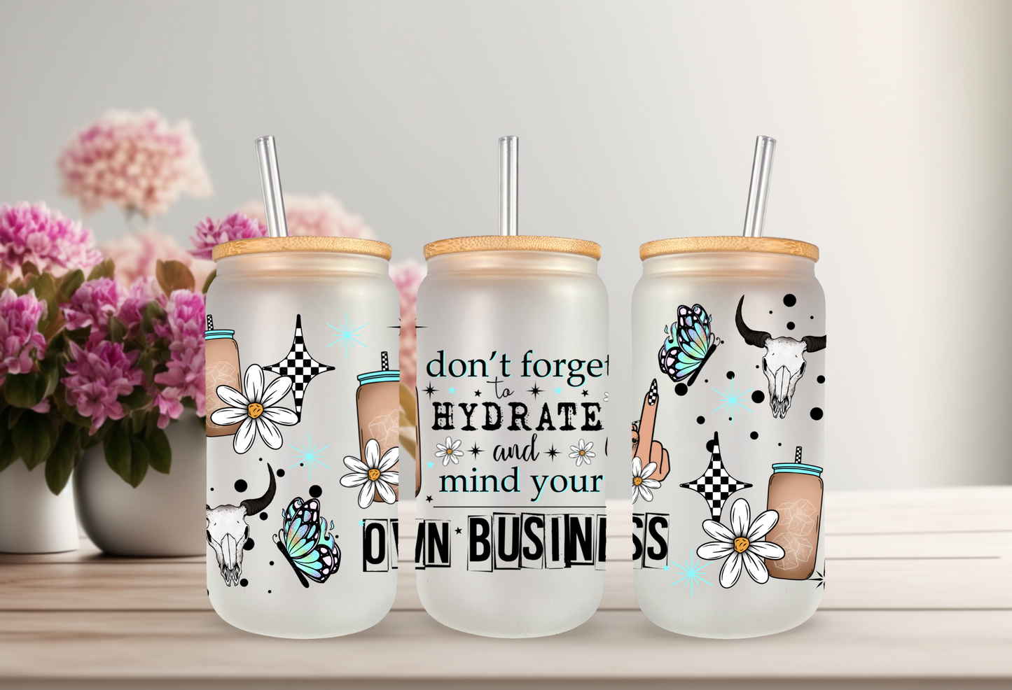 UVDTF Wrap Sarcastic Funny 16oz Can Glass Mug Tumbler, Ready to apply, Permanent Waterproof Adhesive