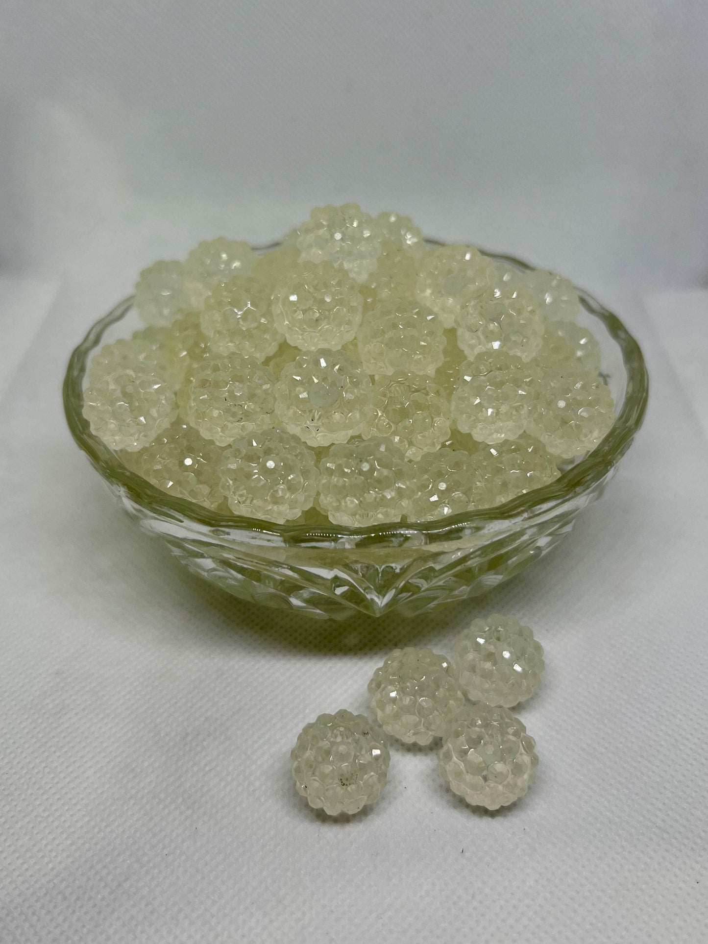 Acrylic Beads 16mm Rhinestone Glow in the Dark , Acrylic Gumball Beads in Bulk, 16mm Beads, 16mm Bubble Gum Beads, DIY ideas