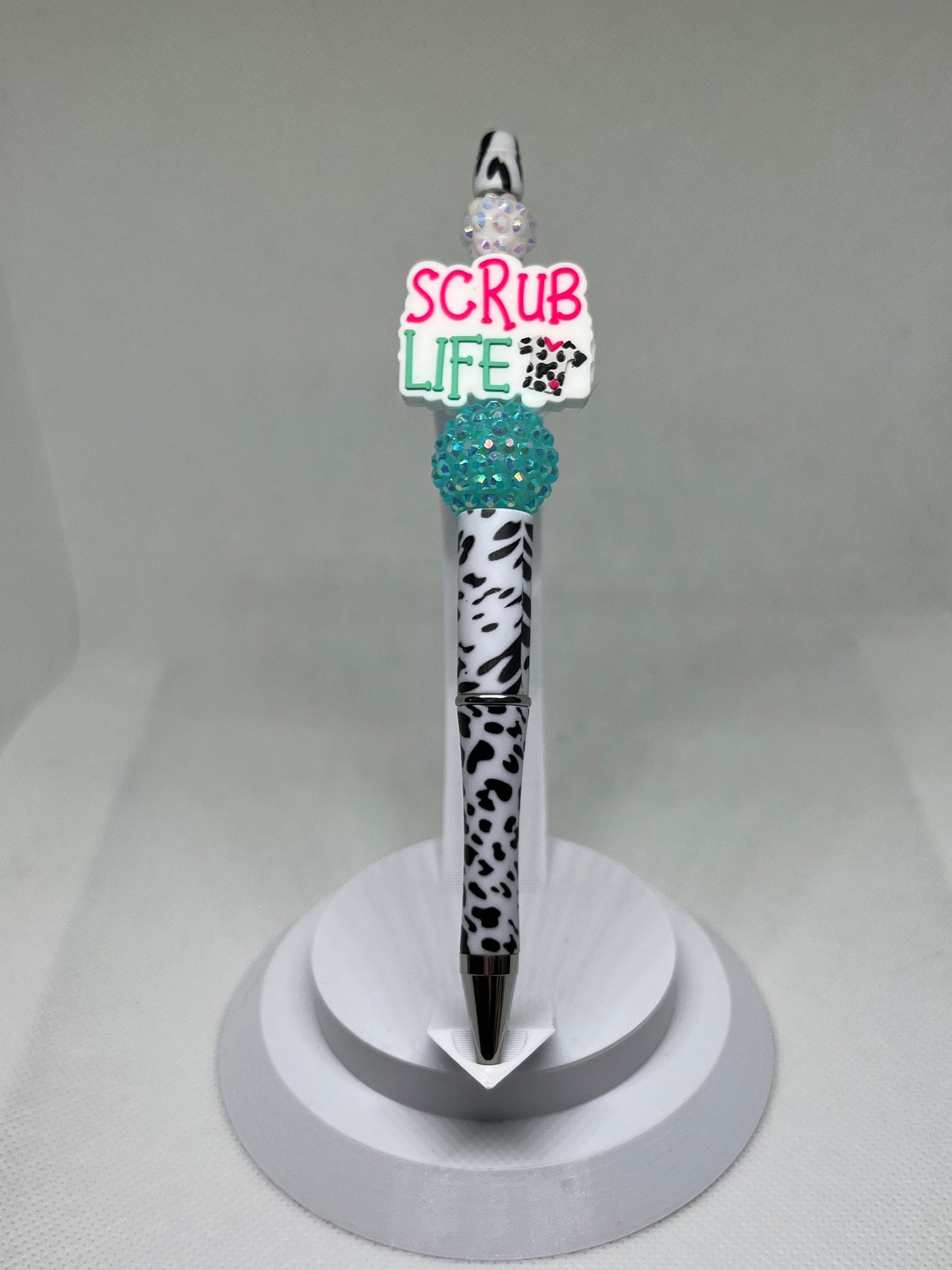 Scrub Life Nurse Beaded Pen, Sarcastic Pen, Fun Pens Acrylic Beads, Custom Pen, Retractable Ink Pen, Graduation