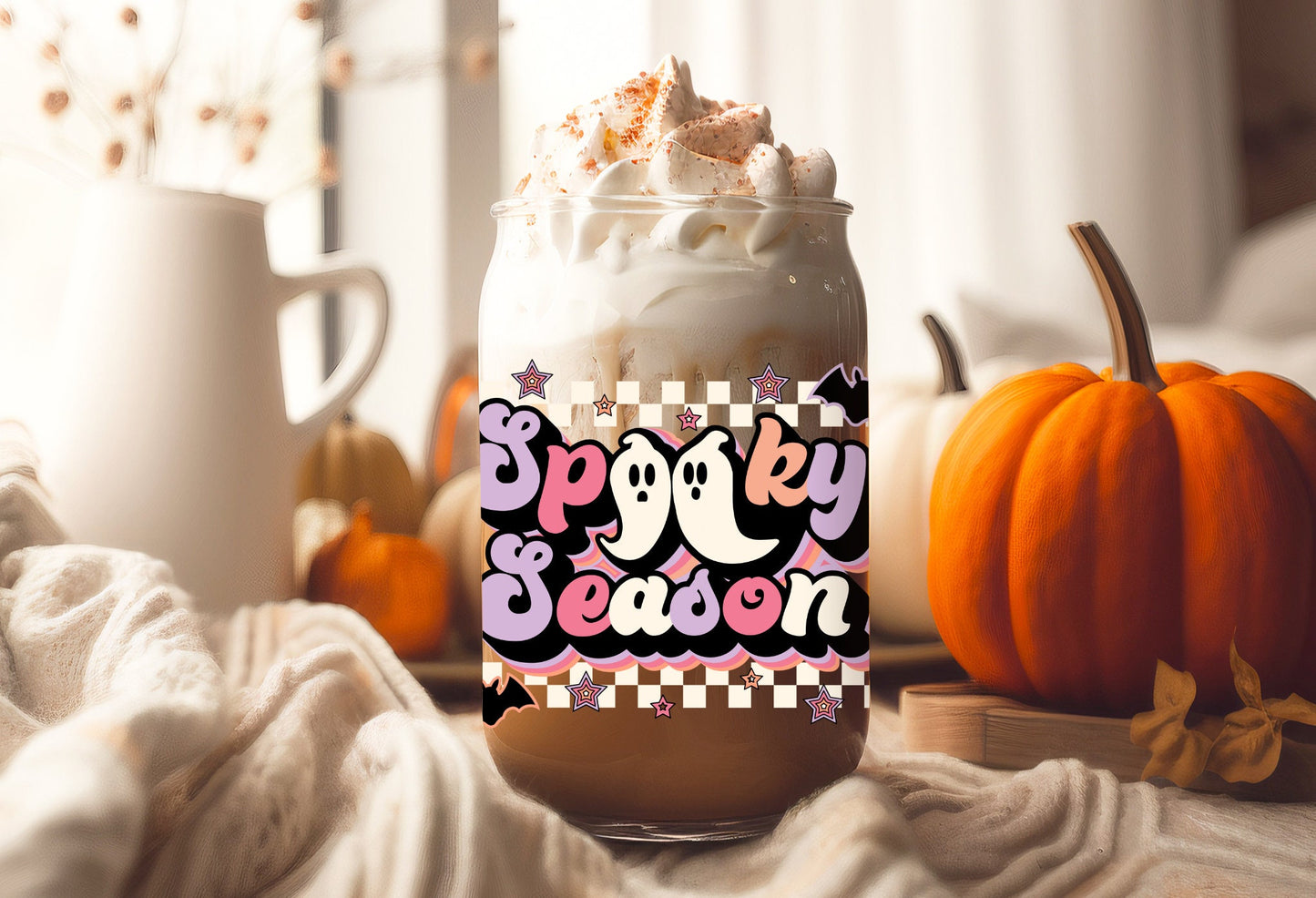 UVDTF Decal Spooky Season Ghost, Halloween decal