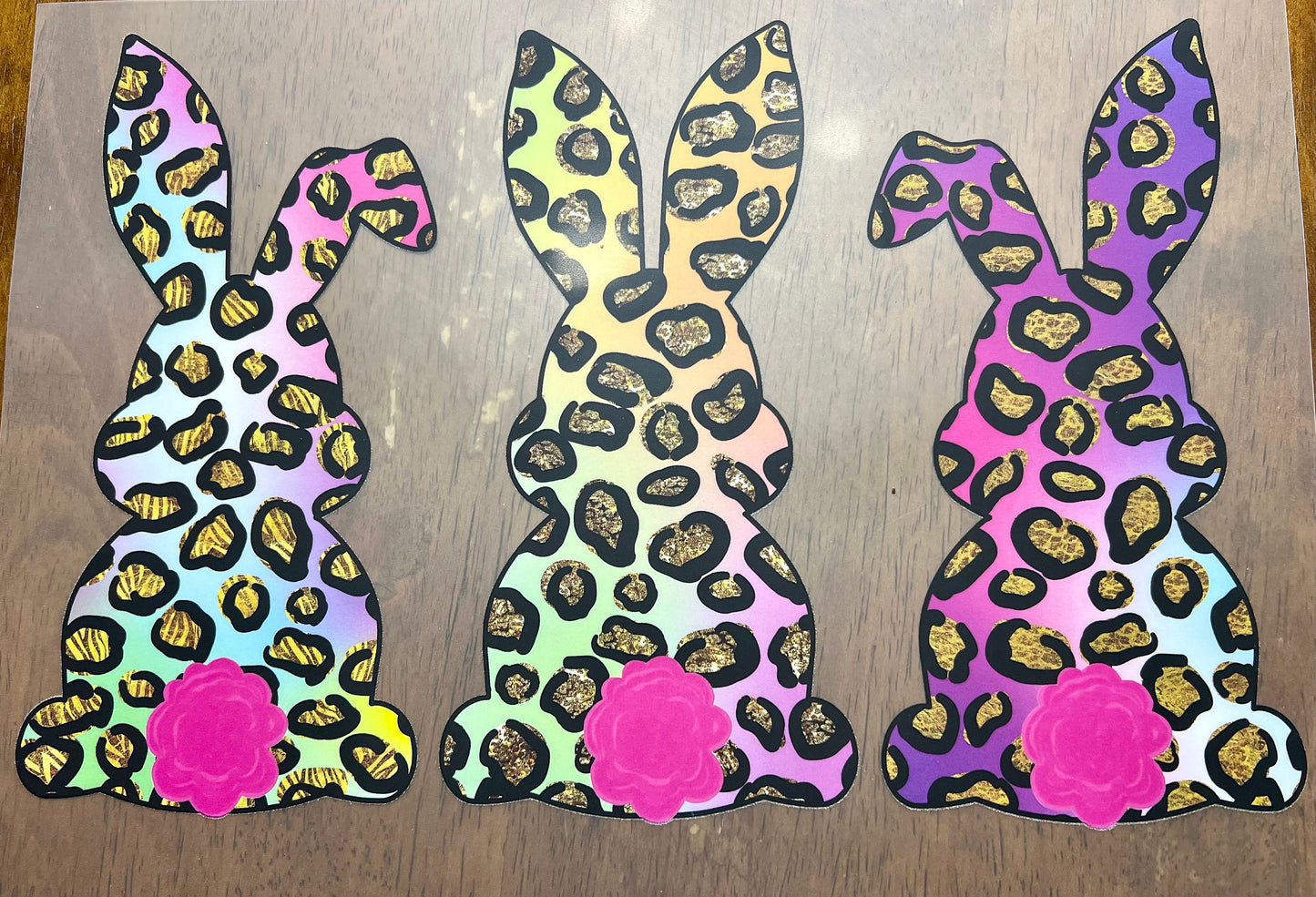 Screen Print Easter Bunnies Leopard Colorful