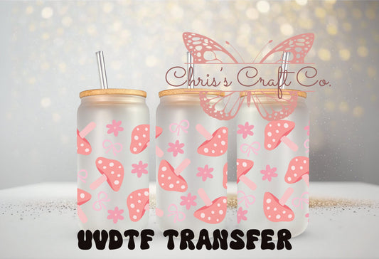 UVDTF Wrap Coquette Bow Mushroom Flower