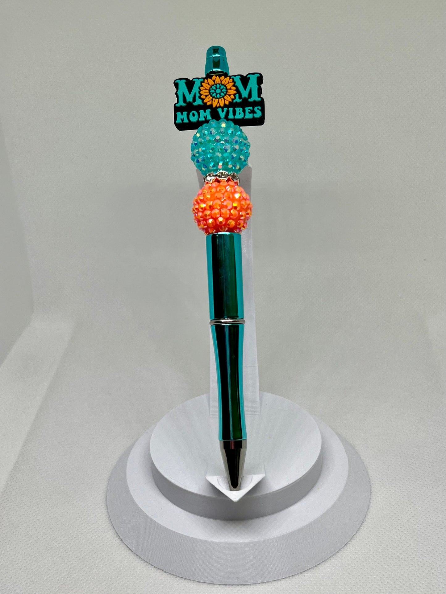 Mom Vibes Beaded Pen, Refillable Ink Pen, Sarcastic Pen, Fun Pens Acrylic Beads, Custom Pen, Retractable Ink Pen, Gifts, Graduation