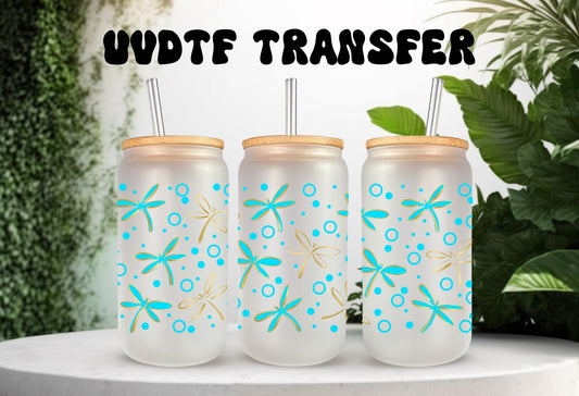 UVDTF Wrap Blue Dragonflies