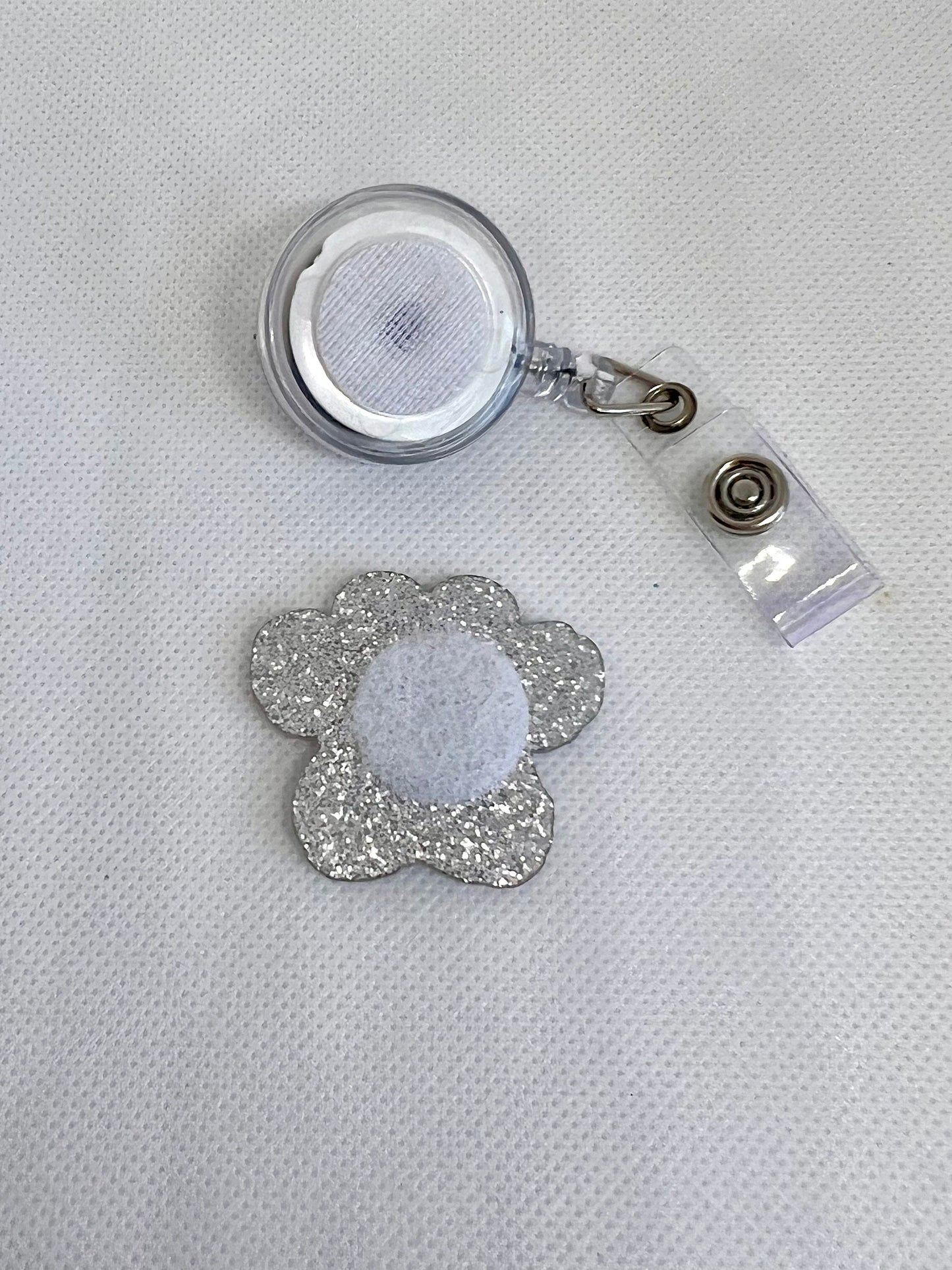 Patriotic Pet Paw Badge Reel, ID Holder, Dog paw, Interchangeable Option, Gifts for Her