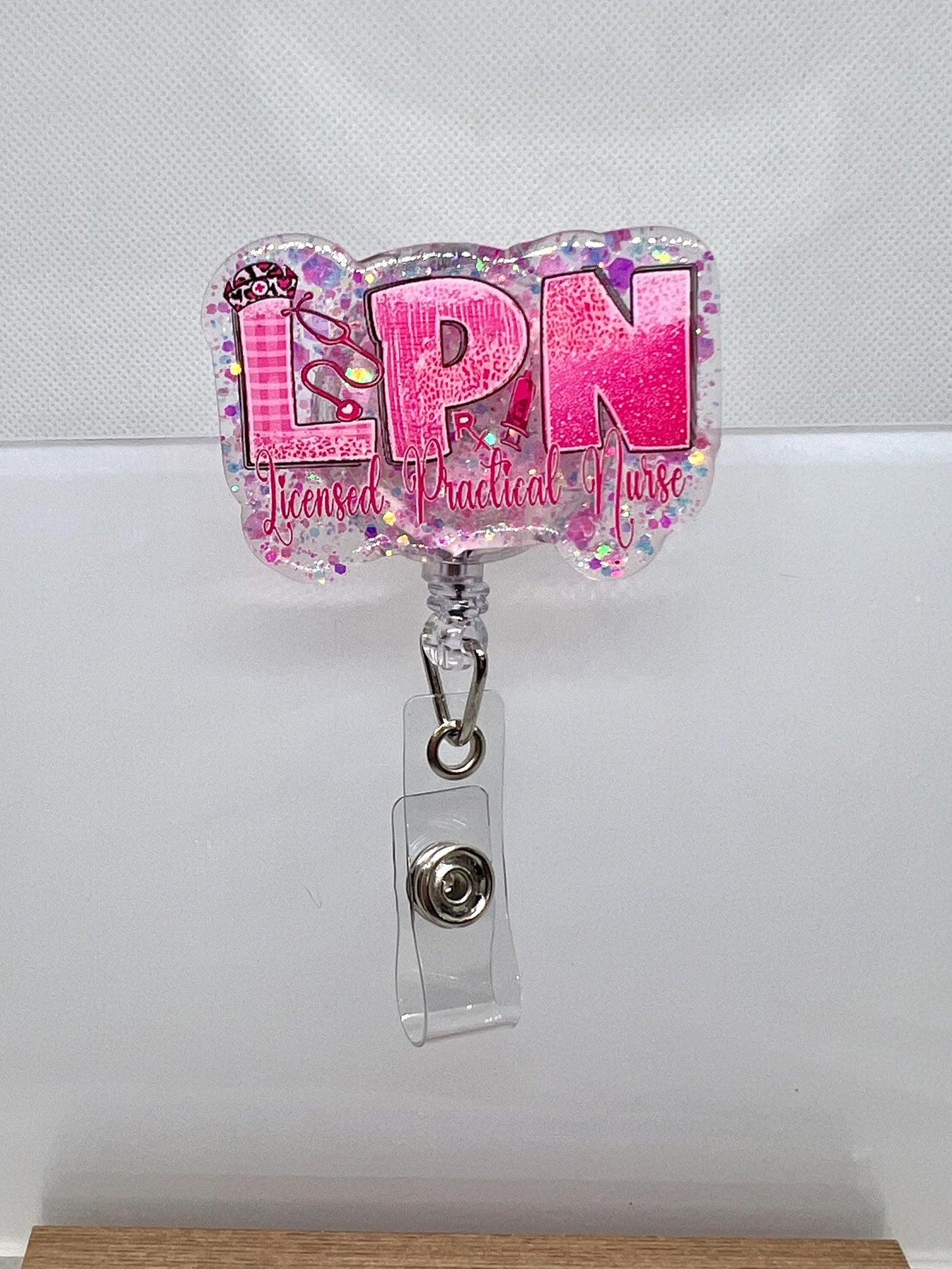 LPN Acrylic Blank Decal Set, Nurse Badge, DIY Badge Reels, UVDTF sticker, Unfinished Badge Reel, Badge Reel Blanks