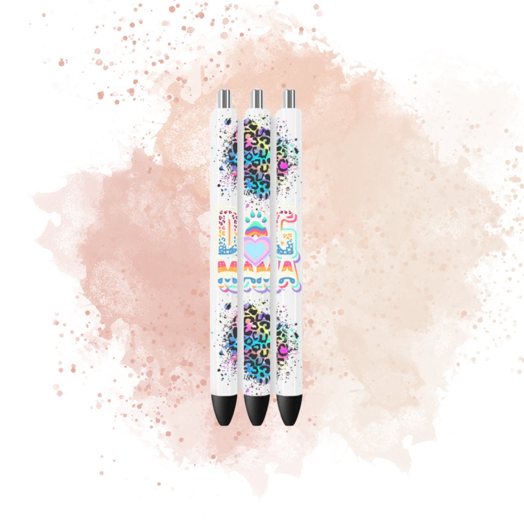 UVDTF Pen Wrap Dog Mama Leopard, Dog Mama, Ready to Apply, Permanent Waterproof Adhesive