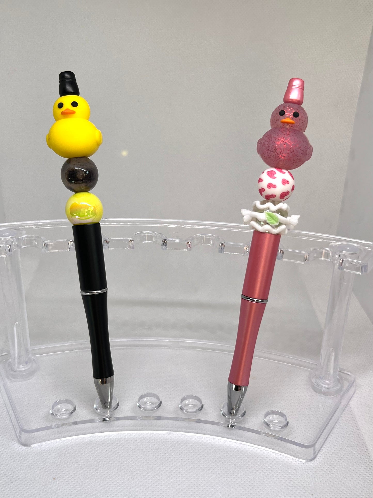 Beaded Pen 3D Duck, Duck Pen, Fun Pens Acrylic Beads, Custom Pen, Retractable Ink Pen, Gifts for her, Gifts for Teacher, Gifts for Medical
