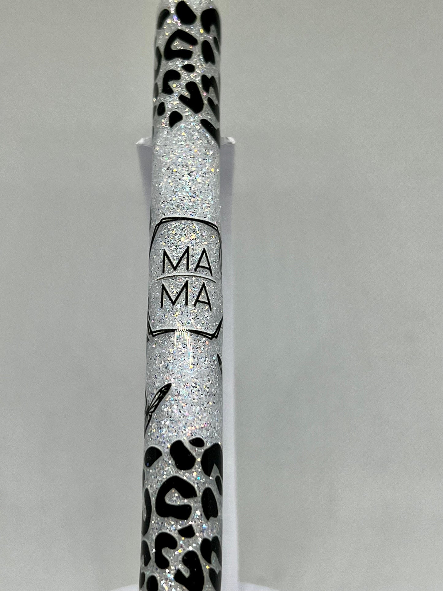 Leopard Mama White Glitter Pen, UV Resin Pens, Mom Gifts, Nurse Gift, Teacher Gift, Gift ideas