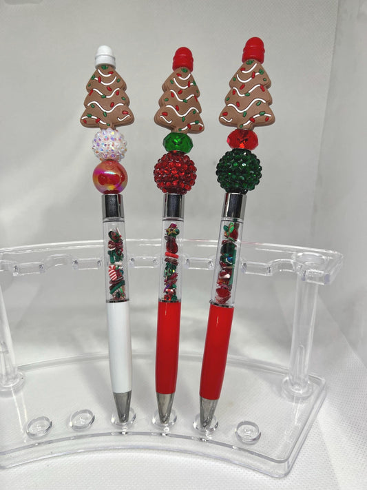 Beaded Pen Christmas Tree Cake Ink Pen, Christmas Pen, Nurse Gifts, Teacher Gifts, Graduation Gifts, Gifts for Her, Retractable Pen