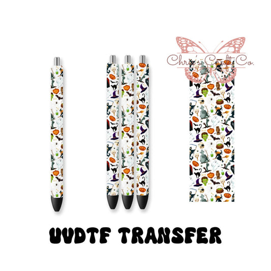UVDTF Pen Wrap Halloween Pumpkin Black Cat Witch’s Hat, Halloween Wrap,  Ready to apply, Permanent Adhesive Waterproof