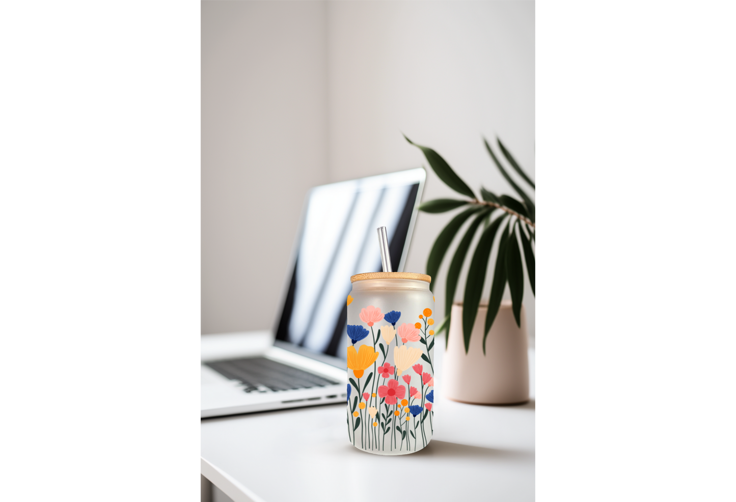 UVDTF Wrap Wildflower Blossoms for 16oz Can Glass Mug Tumbler, Wildflower Wrap, Ready to Apply, Permanent Waterproof Adhesive