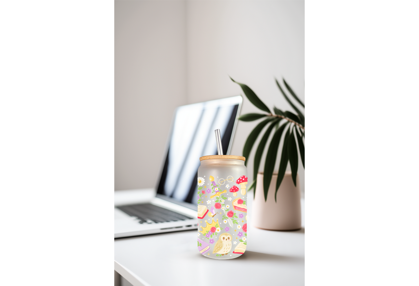 UVDTF Wrap Fantasy Book Lover  for 16oz Mug Tumbler, Ready to apply, Fruit Wrap, Permanent Waterproof Adhesive