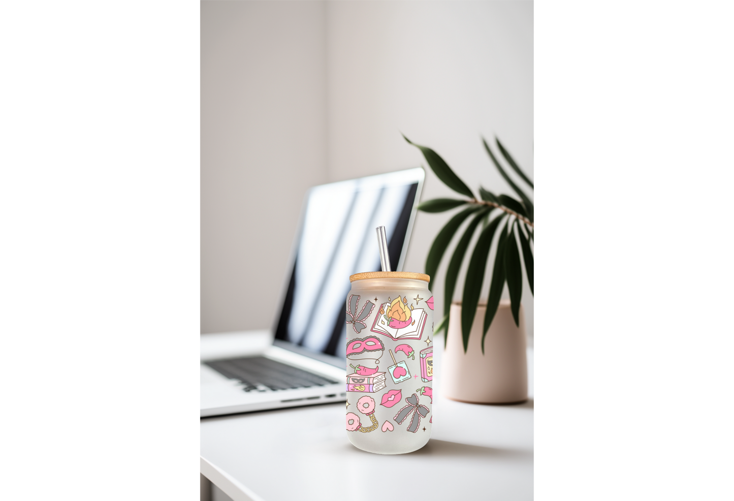 UVDTF Wrap Romance Smutty Books for 16oz Can Glass Mug Tumbler, Ready to apply, Permanent Waterproof Adhesive, Double Sided Option
