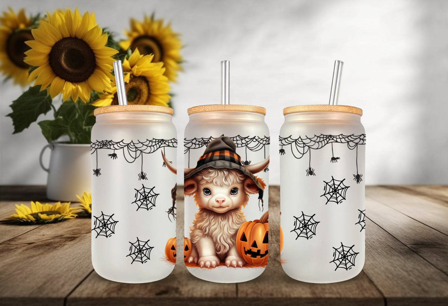 UVDTF Wrap Witch Cow Spider Webs, Halloween Wrap
