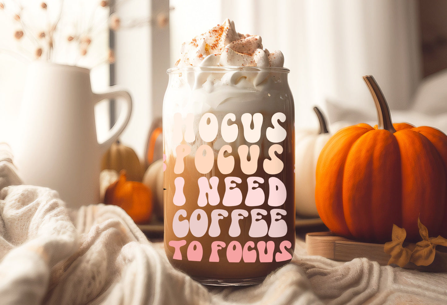 UVDTF Wrap Hocus Pocus Halloween for 16oz Can Glass, Mug, Tumbler, Ready to apply, Permanent Waterproof Adhesive