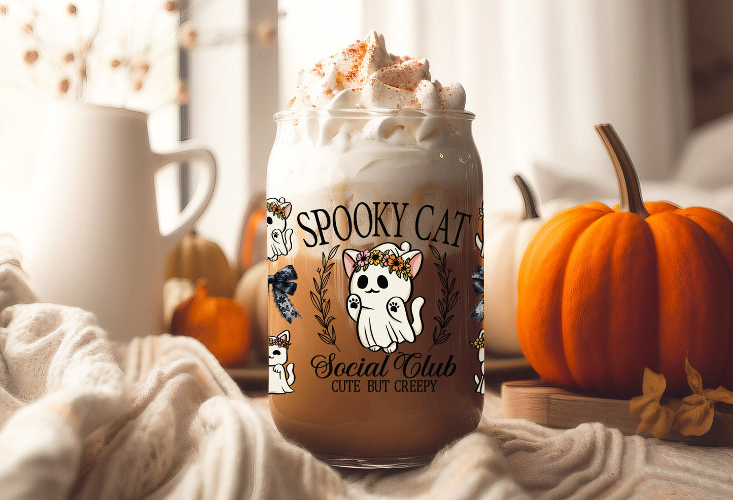 UVDTF Wrap Spooky Cat Club Cute but Creepy