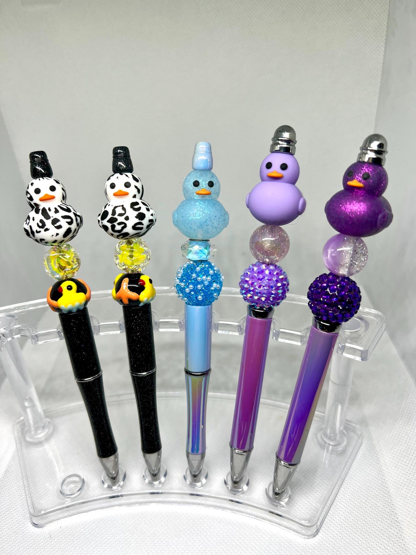 Beaded Pen 3D Duck, Duck Pen, Fun Pens Acrylic Beads, Custom Pen, Retractable Ink Pen, Gifts for her, Gifts for Teacher, Gifts for Medical