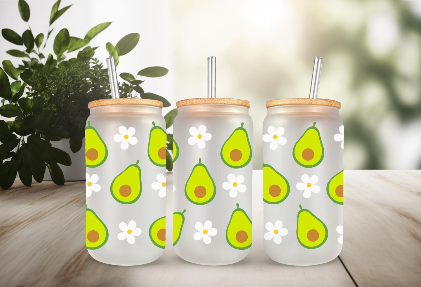 UV DTF Wrap Avocado & Daisy