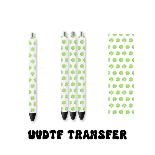 UVDTF Pen Wrap Key Lime, Fruit Green Lime Pen wrap, Pen Wrap, Epoxy Pen Wrap, Ready to Apply, Permanent Waterproof Adhesive