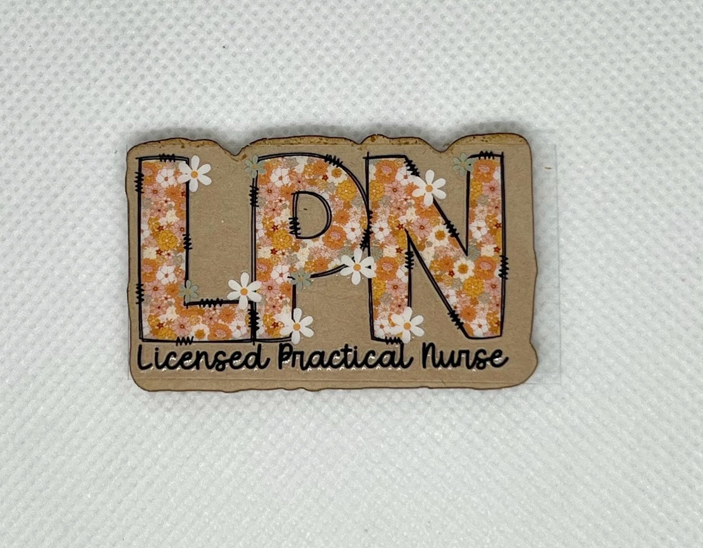 Acrylic Blank LPN Retro UVDTF Decal Set,  Nurse Badge, Diy Badge Reels, UVDTF sticker, Unfinished Badge Reel, Badge Reel Blanks