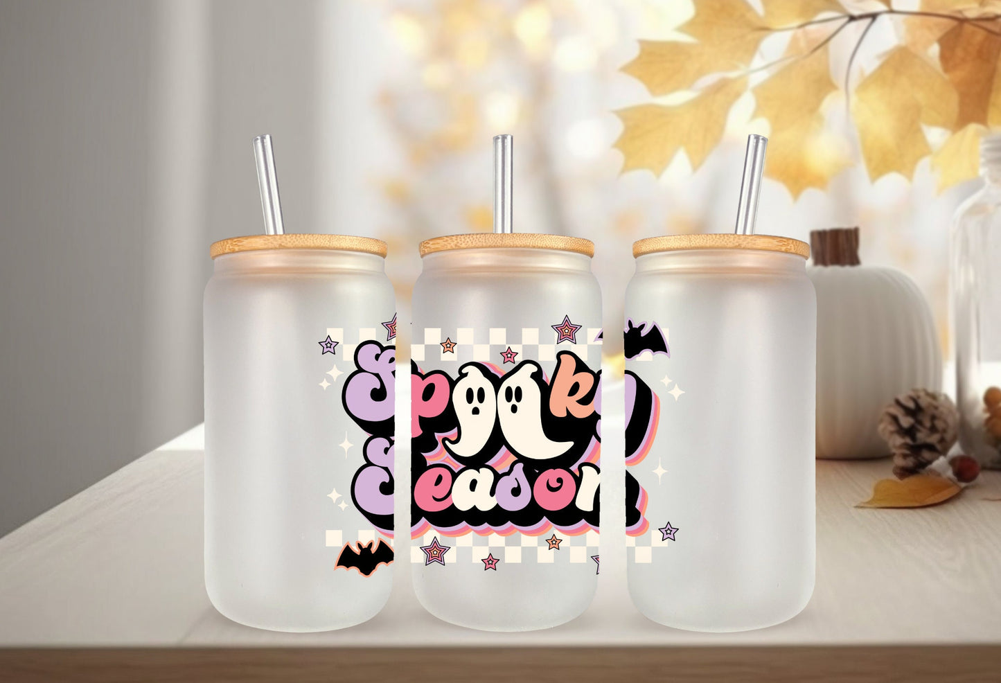 UVDTF Decal Spooky Season Ghost, Halloween decal